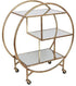 CALDER GOLD RUSTIC MIRRORED TROLLEY SHELF - mirrors-city-aus