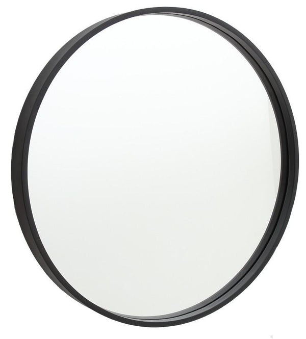 Ablaze Contractor Black Round Metal Framed Wall Mirror - mirrors-city-aus
