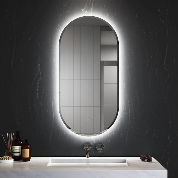 Aler Anti-Fog Oval LED Illuminated Bathroom Mirror