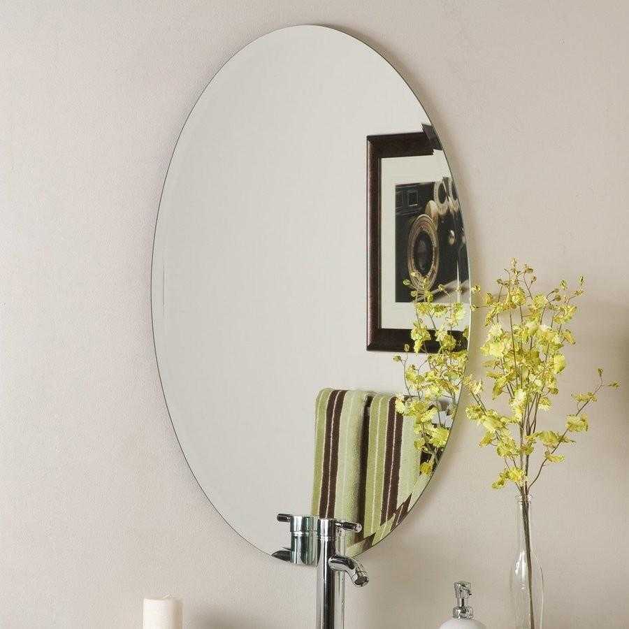 Oval beveled hotsell mirror